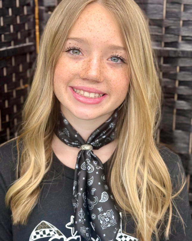 Mini Bandana Babe Black Wild Rag