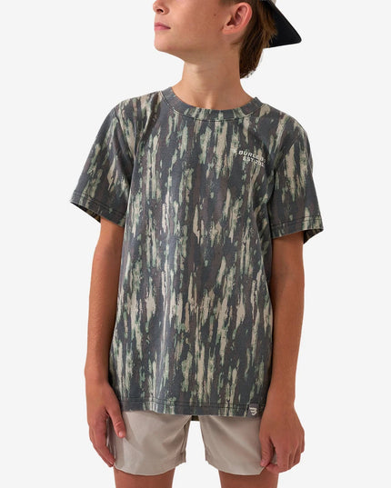 Youth Vintage Washed Graphic Tee | Proverbs 27:17 Midland Camo